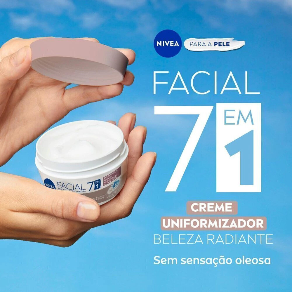 NIVEA Hidratante Facial 7 em 1 Beleza Radiante 100g